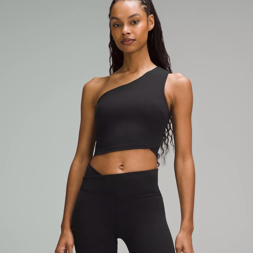 Lululemon Black One-Shoulder Crop Top